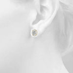 1.09ct Diamond Halo Stud Earrings – Timeless Luxury in 18ct Gold