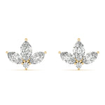 0.50ct Marquise Diamond Cluster Stud Earrings – 18ct Gold (White / Yellow / Rose)