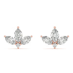 0.50ct Marquise Diamond Cluster Stud Earrings – 18ct Gold (White / Yellow / Rose)