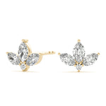 0.50ct Marquise Diamond Cluster Stud Earrings – 18ct Gold (White / Yellow / Rose)