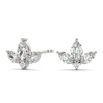 0.50ct Marquise Diamond Cluster Stud Earrings – 18ct Gold (White / Yellow / Rose)