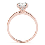 1ct Round Brilliant Diamond Engagement Ring with Hidden Halo – 18ct Rose Gold Romantic Brilliance