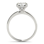 1ct Round Brilliant Diamond Engagement Ring with Hidden Halo – 18ct White Gold Timeless Elegance