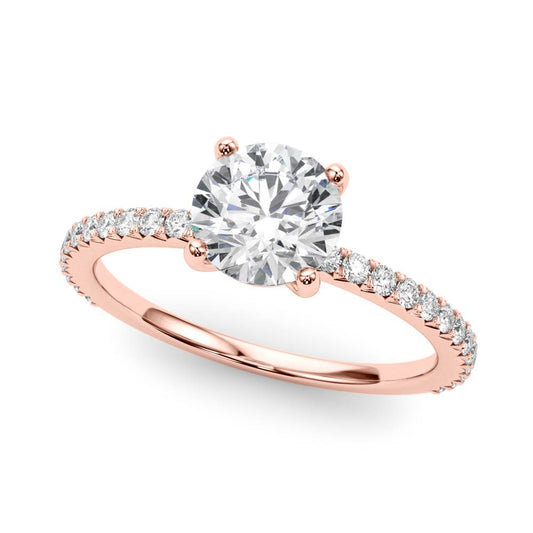 2ct Round Brilliant Diamond Solitaire Engagement Ring – 18ct Rose Gold Romantic Brilliance
