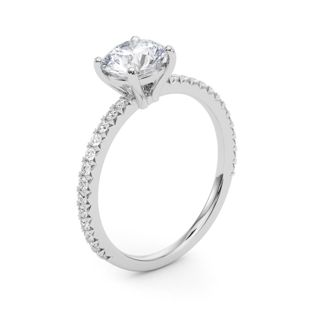 2ct Round Brilliant Diamond Solitaire Engagement Ring – 18ct White Gold Timeless Elegance