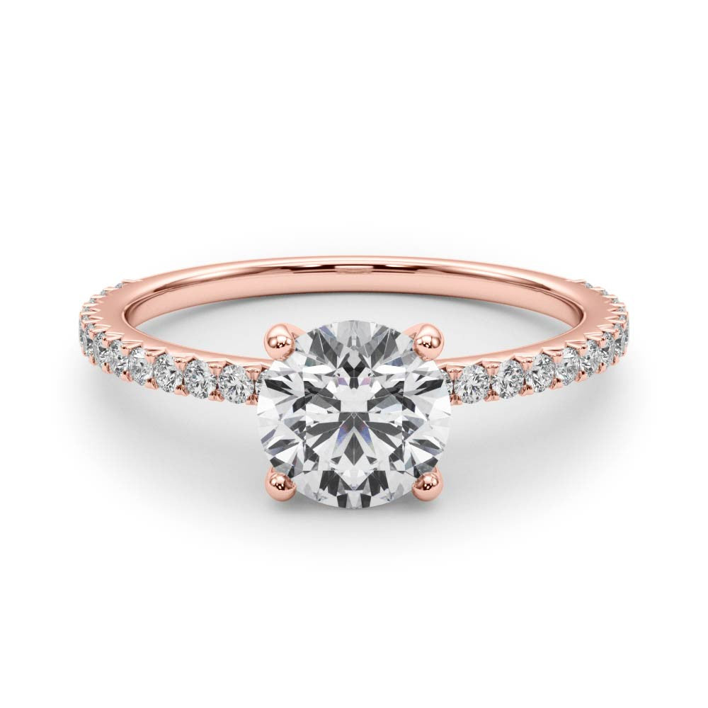 2ct Round Brilliant Diamond Solitaire Engagement Ring – 18ct Rose Gold Romantic Brilliance