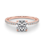 2ct Round Brilliant Diamond Solitaire Engagement Ring – 18ct Rose Gold Romantic Brilliance