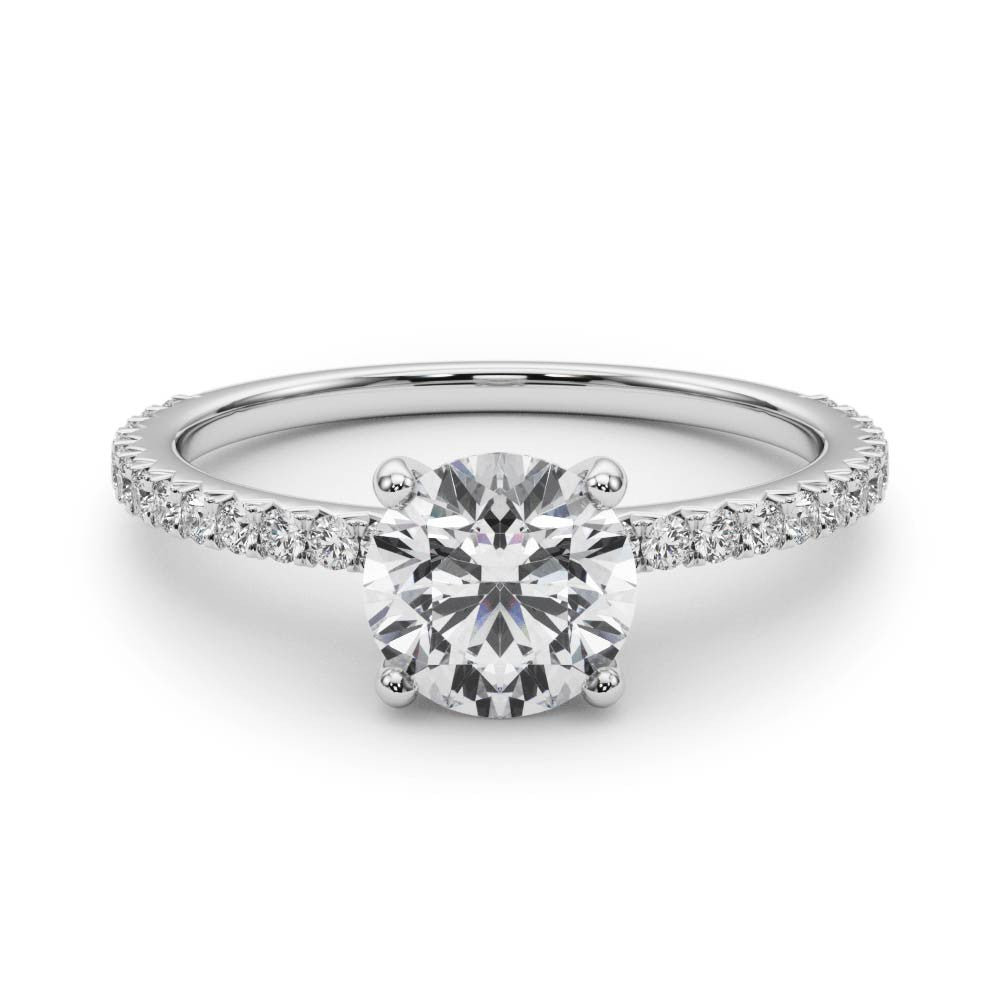 2ct Round Brilliant Diamond Solitaire Engagement Ring – 18ct White Gold Timeless Elegance