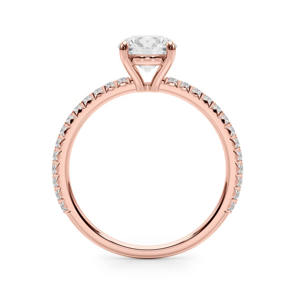 2ct Round Brilliant Diamond Solitaire Engagement Ring – 18ct Rose Gold Romantic Brilliance