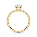 2ct Round Brilliant Diamond Engagement Ring with Claw-Set Shoulder Diamonds – 18ct Yellow Gold Classic Warmth