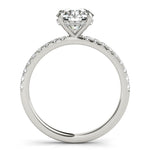 1ct Round Brilliant Diamond Engagement Ring with Hidden Halo & Cut Claw Set Shoulders – 18ct White Gold Timeless Brilliance