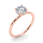 1ct F VS Round Brilliant Hidden Halo Engagement Ring – Total 1.08ct Diamonds (18ct Gold)