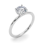 1ct F VS Round Brilliant Hidden Halo Engagement Ring – Total 1.08ct Diamonds (18ct Gold)