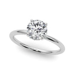 1ct F VS Round Brilliant Hidden Halo Engagement Ring – Total 1.08ct Diamonds (18ct Gold)