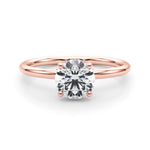 1ct F VS Round Brilliant Hidden Halo Engagement Ring – Total 1.08ct Diamonds (18ct Gold)