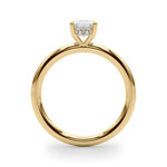 2.50ct Emerald Cut Diamond Solitaire Engagement Ring with Hidden Halo – 18ct Yellow Gold Classic Opulence