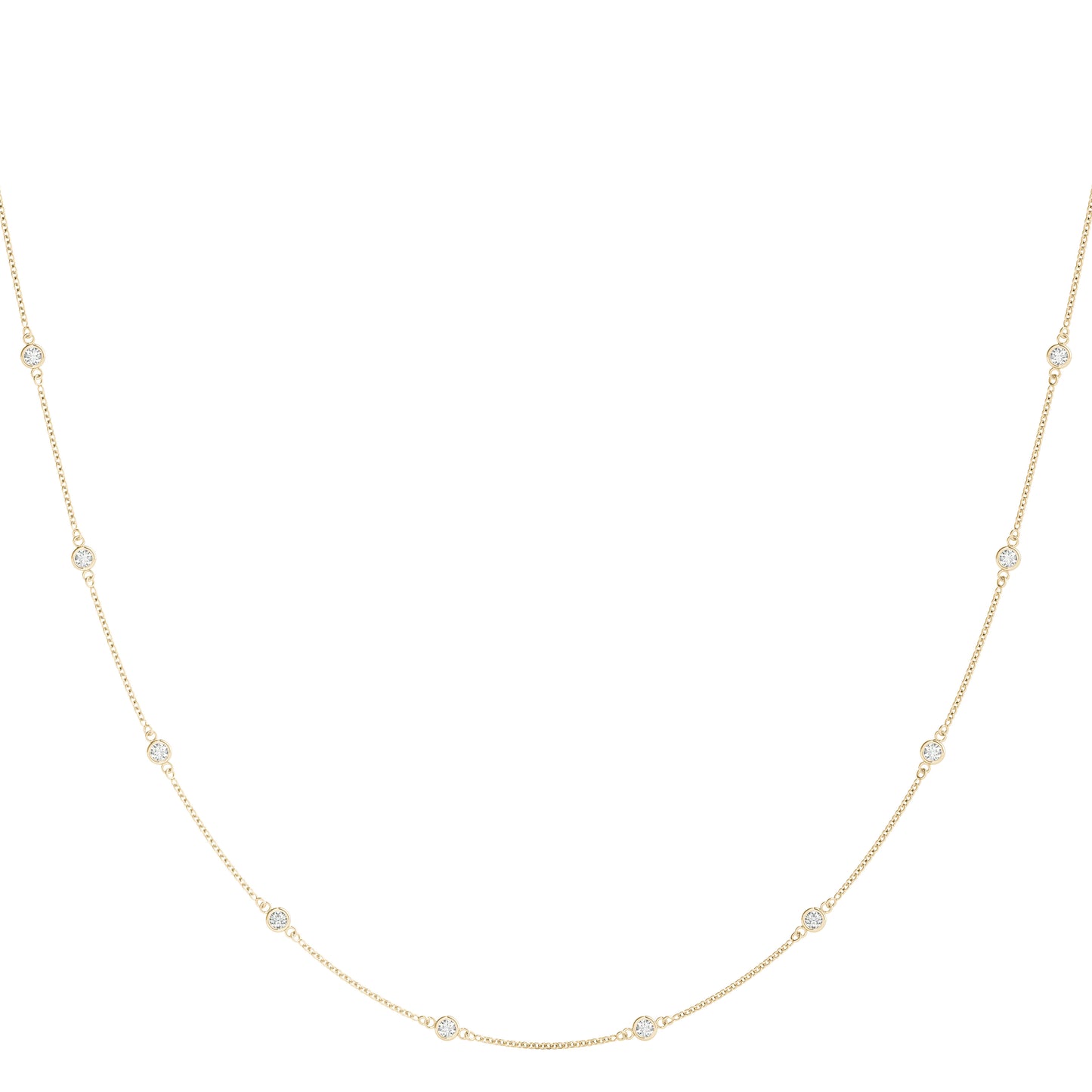 1ct F VS Diamonds by the Yard Necklace – 18ct Yellow Gold