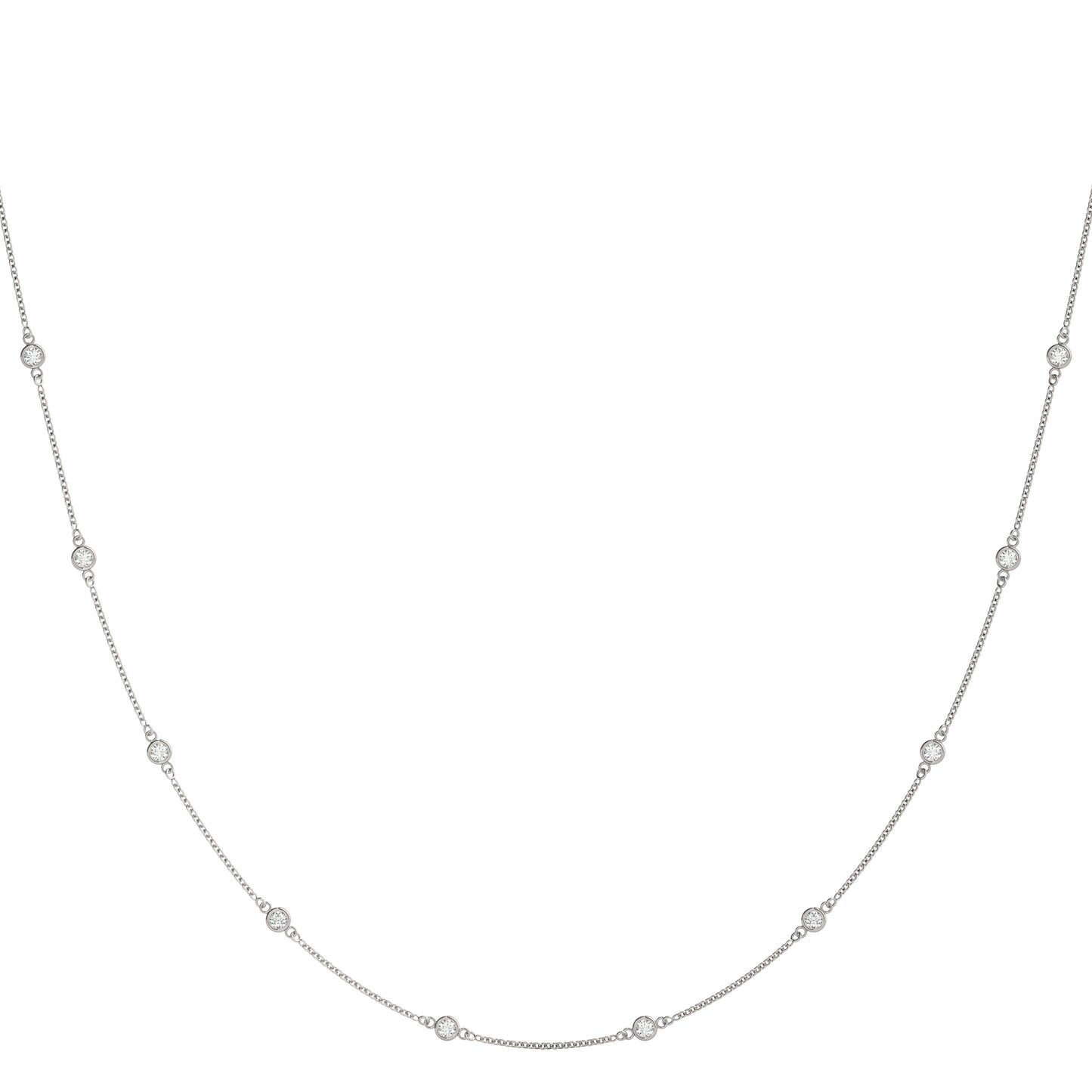 1ct F VS Diamonds by the Yard Necklace – 18ct White Gold