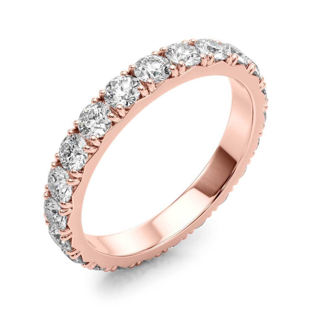 0.85ct Diamond Eternity Band – French Cut Set – 18ct Gold (White / Yellow / Rose)