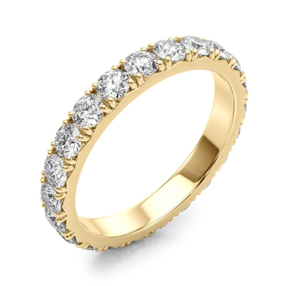 0.85ct Diamond Eternity Band – French Cut Set – 18ct Gold (White / Yellow / Rose)