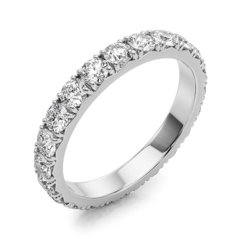 0.85ct Diamond Eternity Band – French Cut Set – 18ct Gold (White / Yellow / Rose)