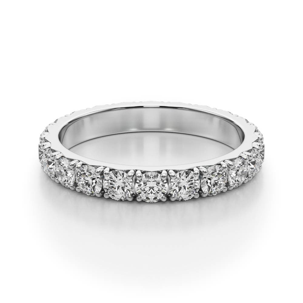 0.85ct Diamond Eternity Band – French Cut Set – 18ct Gold (White / Yellow / Rose)