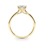 Round Brilliant Diamond Solitaire Engagement Ring with Six Claw Petal Setting – 18ct Yellow Gold Classic Warmth