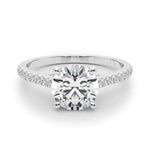 Exquisite Microscopic Cross Over Diamond Engagement Ring in 18ct White Gold