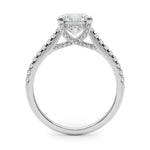 Exquisite Microscopic Cross Over Diamond Engagement Ring in 18ct White Gold