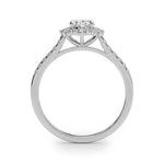 3.50ct Oval Diamond Solitaire Engagement Ring with Split Cathedral Band – 18ct White Gold Timeless Grandeur
