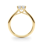 1ct Round Brilliant Diamond Solitaire Engagement Ring with Split Cathedral Band – 18ct Yellow Gold Classic Warmth