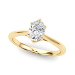 3.50ct Oval Diamond Solitaire Engagement Ring with Split Cathedral Band – 18ct Yellow Gold Classic Opulence