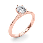 3.50ct Oval Diamond Solitaire Engagement Ring with Split Cathedral Shank – 18ct Rose Gold Romantic Splendour