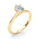 3.50ct Oval Diamond Solitaire Engagement Ring with Split Cathedral Band – 18ct Yellow Gold Classic Opulence