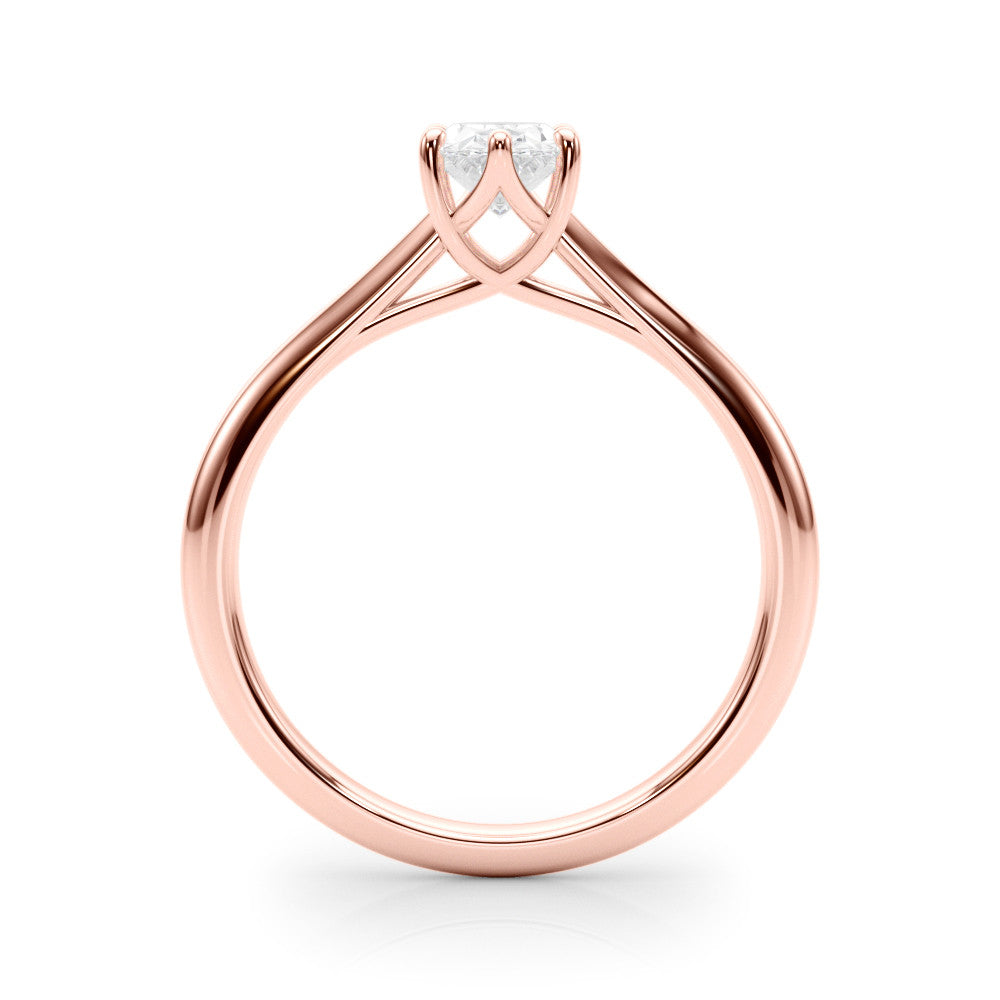 3.50ct Oval Diamond Solitaire Engagement Ring with Split Cathedral Shank – 18ct Rose Gold Romantic Splendour