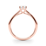 3.50ct Oval Diamond Solitaire Engagement Ring with Split Cathedral Shank – 18ct Rose Gold Romantic Splendour
