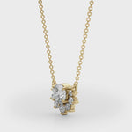 Ornate Floral Knot Pendant with 0.475ct Diamond – 18ct Gold