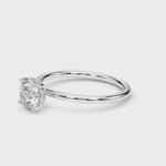 1ct F VS Round Brilliant Hidden Halo Engagement Ring – Total 1.08ct Diamonds (18ct Gold)