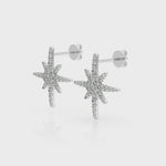 0.56ct Diamond Starburst Cluster Stud Earrings – 18ct Gold (White / Yellow / Rose)