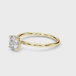 1ct F VS Round Brilliant Hidden Halo Engagement Ring – Total 1.08ct Diamonds (18ct Gold)