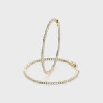 0.40ct Diamond Claw Set Hoop Earrings – 18ct Gold (White / Yellow / Rose)