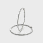 0.40ct Diamond Claw Set Hoop Earrings – 18ct Gold (White / Yellow / Rose)