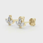 0.50ct Marquise Diamond Cluster Stud Earrings – 18ct Gold (White / Yellow / Rose)