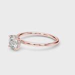 1ct F VS Round Brilliant Hidden Halo Engagement Ring – Total 1.08ct Diamonds (18ct Gold)