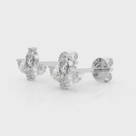 0.50ct Marquise Diamond Cluster Stud Earrings – 18ct Gold (White / Yellow / Rose)