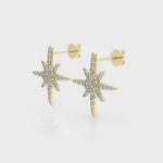 0.56ct Diamond Starburst Cluster Stud Earrings – 18ct Gold (White / Yellow / Rose)