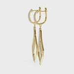 0.39ct Diamond Drop Hoop Earrings – 18ct Gold (White / Yellow / Rose)