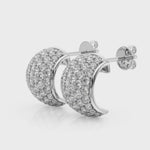 1.00ct Diamond Pavé Half-Hoop Earrings – 18ct Gold (White / Yellow / Rose)