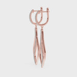 0.39ct Diamond Drop Hoop Earrings – 18ct Gold (White / Yellow / Rose)